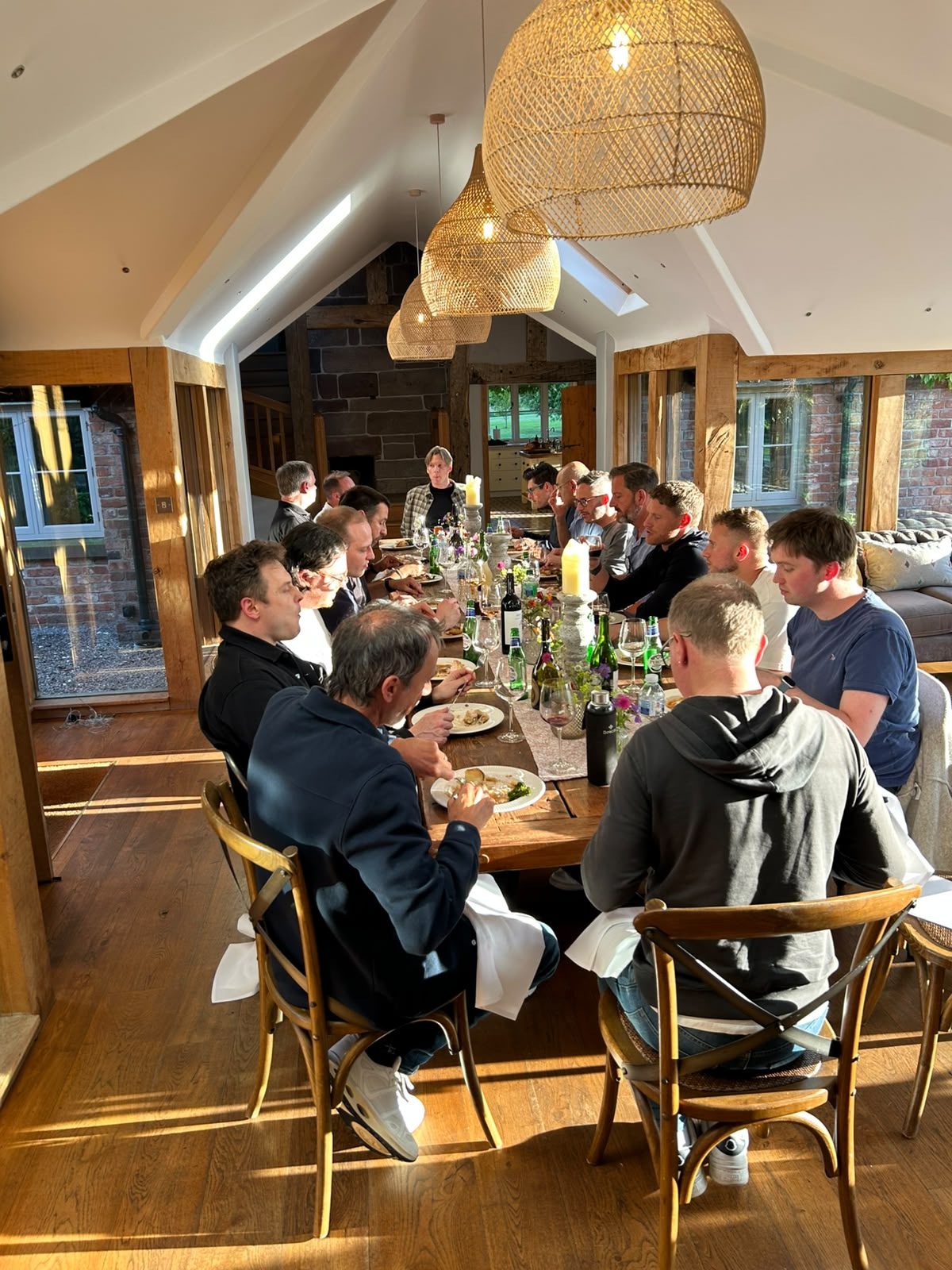 The long table at golden hour, Claude-a-thon 2026